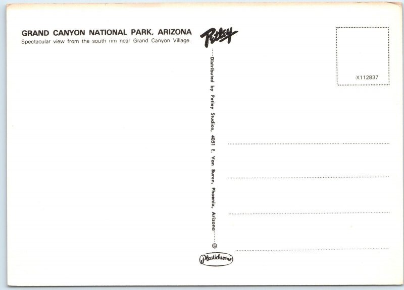 c1970s Grand Canyon National Park, AZ South Rim Sunny Birds Eye Photo 4x6 PC M10