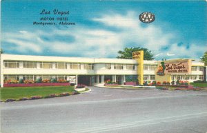 Alabama Montgomery Las Vegas Motor Hotel roadside 1940s Postcard 22-10189