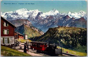 Rigi-Kulm 1800 M Rigibahn Und Die Alpen Mountain Alps Postcard