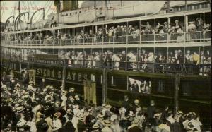 Steamship SS Eastern States Leaving Dock D&B Line c1910 Postcard