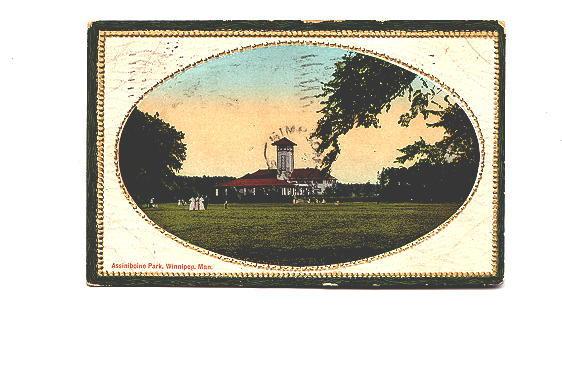 Assiniboine Park Wiinipeg Manitoba, Used 1913, Embossed Oval,