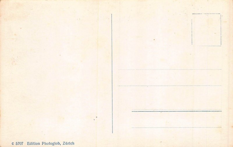 Switzerland Thun Schloss Castle vintage postcard