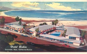 Ensanada Baja California-Mexico Hotel Bahia View 1956 Chrome Postcard