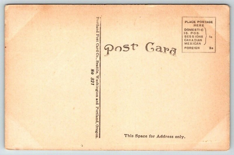 Riverside Ave.  Spokane  Washington   Postcard  1924