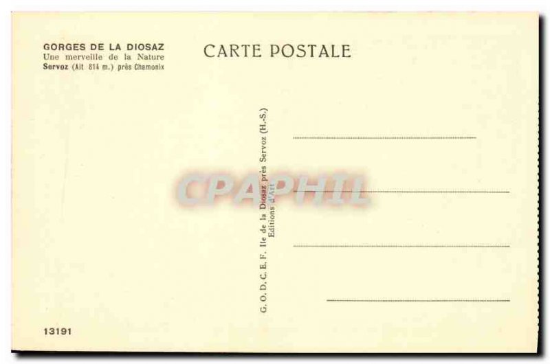 Old Postcard In Frtaicheur Gorges Gorges Diosaz