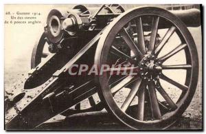 Old Postcard Militaria A 6-inch guns English