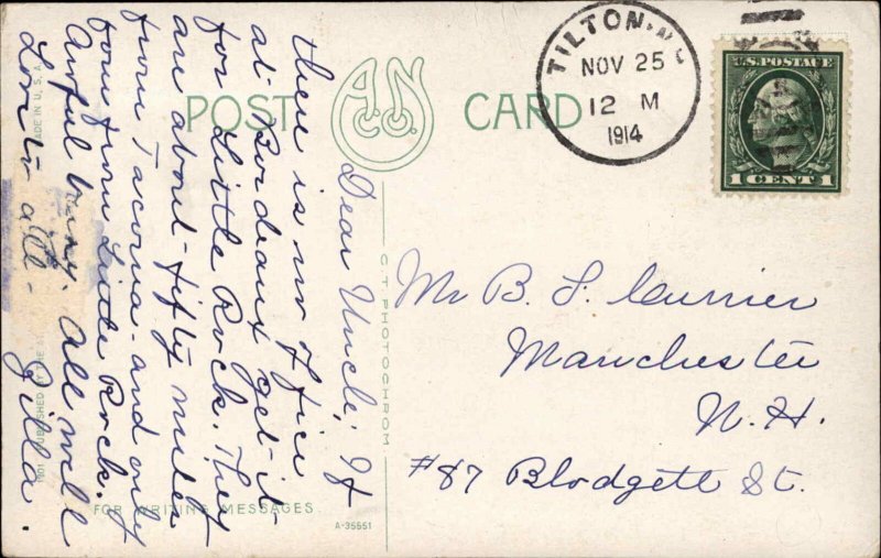 Tilton NH RR Train Station Depot c1910 Postcard