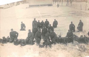 RPPC SOLDIER'S MACHINE GUNS MILITARY REAL PHOTO POSTCARD (1925) WNC 362