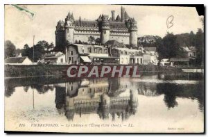 Old Postcard Pierrefonds Chateu and Pond West Coast