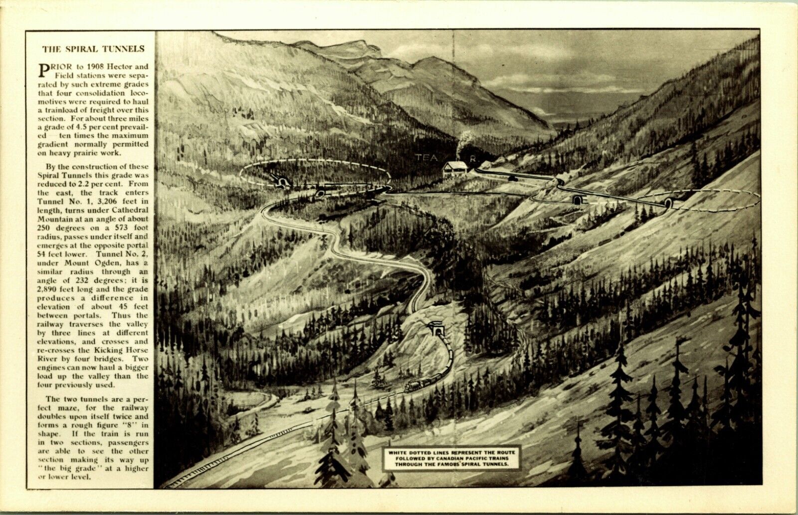 RPPC Spiral Tunnels Big Hill Canadian Pacific Railway Real Photo