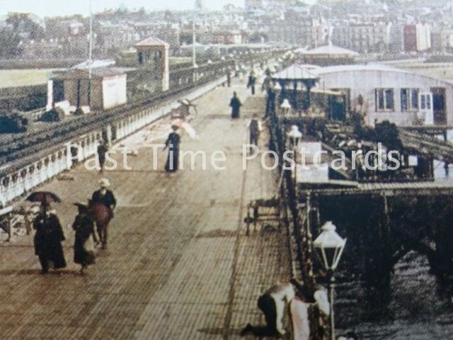 Isle of Wight RYDE from the Pier showing RNLI SLIPWAY & STATION - Old Postcard