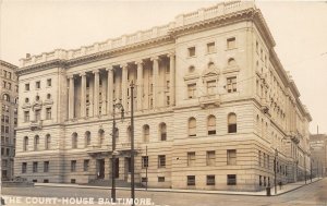 G74/ Baltimore Maryland RPPC Postcard c1910 The Court House Building 1