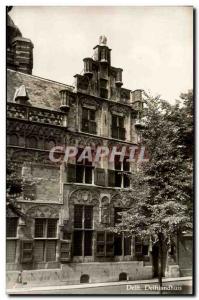 Old Postcard Netherlands Delft Delftlandhuis