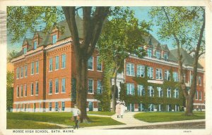 Bath, Maine Morse High School WB 1927 Postmark