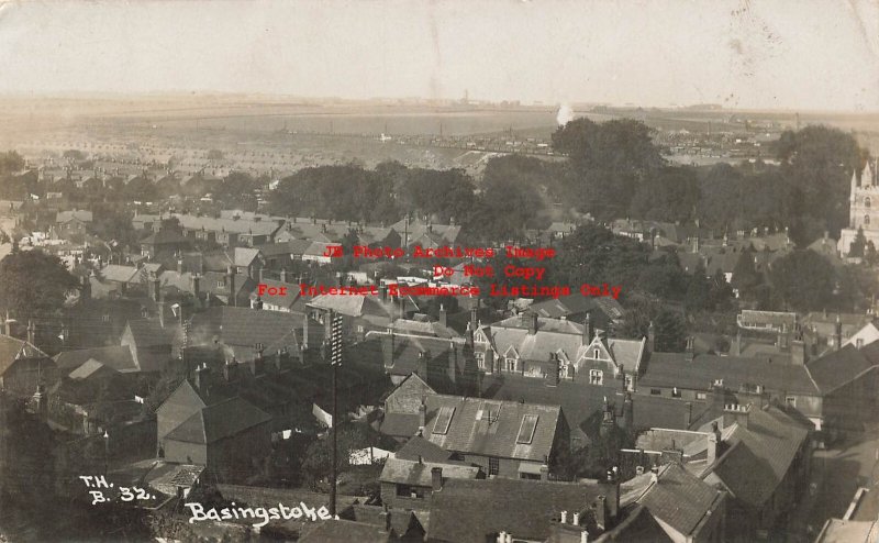England, Hampshire, Basingstoke, RPPC, Panorama View, Photo