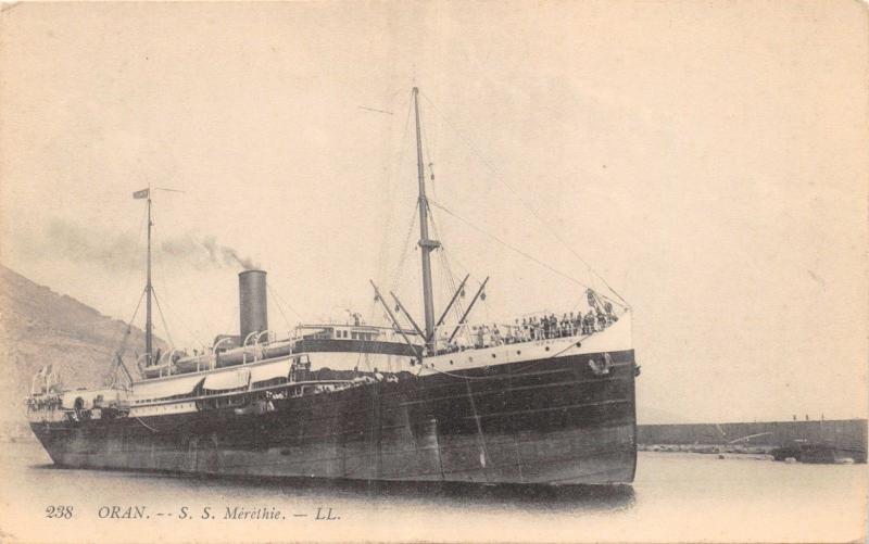 ORAN ALGERIA~S S MÉRÉTHIE~STEAMER SHIP~LL LEVY #238 PHOTO POSTCARD