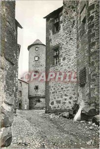 Modern Postcard Salers Cantal La Tour and Street of the Knights Templar