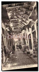 Tunisia Tunis Postcard Old Souk El Blagdjia of slippers