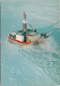 Molikpaq Oil Platform Gulf Canada Corp Drilling Rig Beaufort Sea Postcard C4