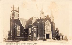 D55/ Hastings Nebraska Ne Photo RPPC Postcard 1930 Methodist Episcopal Church