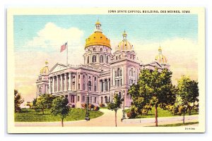 Iowa State Capitol Building Des Moines Iowa Postcard