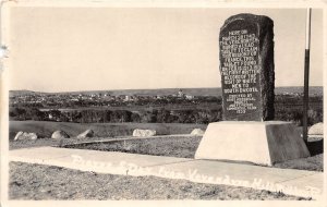 J35/ Pierre South Dakota Postcard RPPC c1930s Verendryes Monument 221