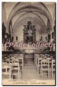 Postcard Old Bastide Var inside the church