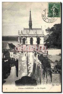 Old Postcard Chateau d'Amboise La Chapelle