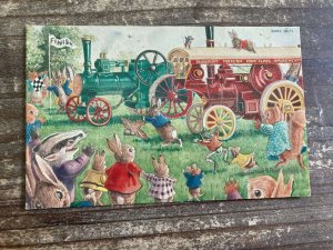 The Traction Engine Race, Rabbits, Steam Powered Train, Medici Society, Postc...