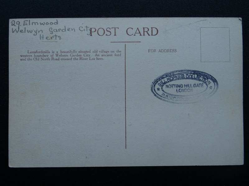 Hertfordshire Welwyn Garden City LEMSFORD MILLS - Old Postcard