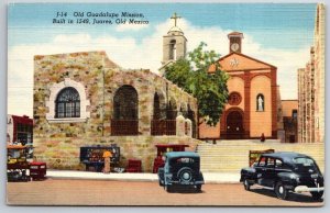 Old Guadelupe Mission Juarez Mexico UNP Linen Postcard K8