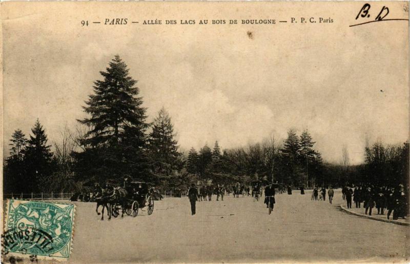 CPA PARIS 16e Allée des Lacs au BOIS de BOULOGNE ed. P.P.C (576968)