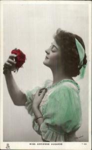 TUCK Actress Adrienne Augarde c1910 Tinted Real Photo Postcard