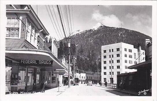 Alaska Ketchikan Mission Street Federal Drug Store Real Photo RPPC