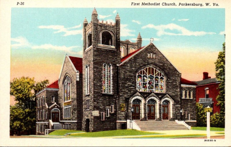 West Virginia Parkersburg First Methodist Church Curteich
