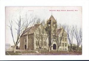 LP09 Boscobel, Wisconsin, WI, Postcard, Boscobel High School