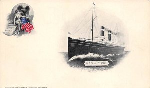 US Scout St Paul Private Mailing Card 1898 - 1901 American SS CO Ship Unused 