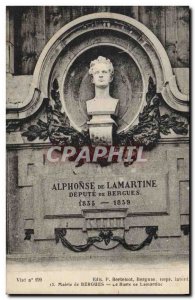 Postcard Old Lamartine Statue