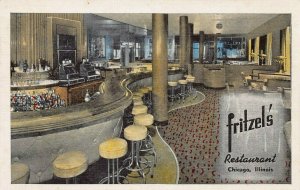 Fritzel's Restaurant, 201 N. State St., Chicago, IL., Early Postcard, Unused