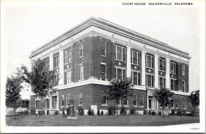 Postcard Court House in Holdenville, Oklahoma