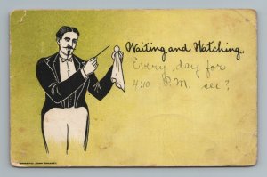 Magic Magician 1900s Vintage Postcard