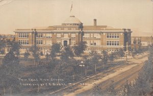 J76/ Twin Falls Idaho RPPC Postcard c1910 High School Bisbee Image 377