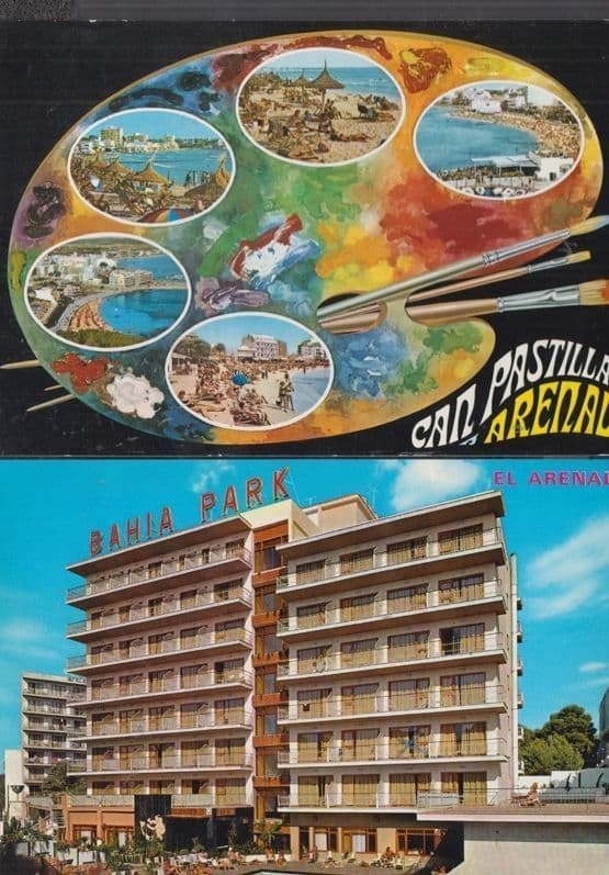 Mallorca Bahia Park Hotel Palma El Arenal 2x Rare Postcard s