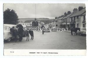 tq1726 - Cornwall - Ponies , Hessary Tor TV Mast, in Princetown - postcard 