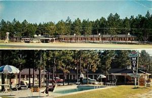 GA, Statesboro, Georgia, Alamo Plaza Motel Court, Multi View, Pool,O'Brien Color