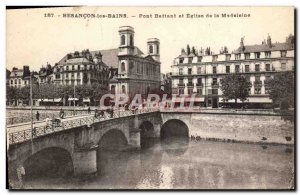 Old Postcard Besancon Les Bains Bridge Beating And De La Madeleine Church
