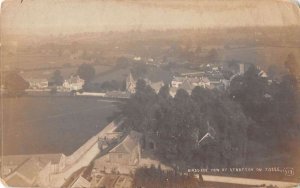 Stratton on Fosse England Birds Eye View Real Photo Vintage Postcard AA15353