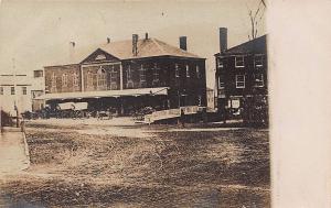 Newburyport MA Dirt Street Horse & Wagons Signed Noyes RPPC Postcard