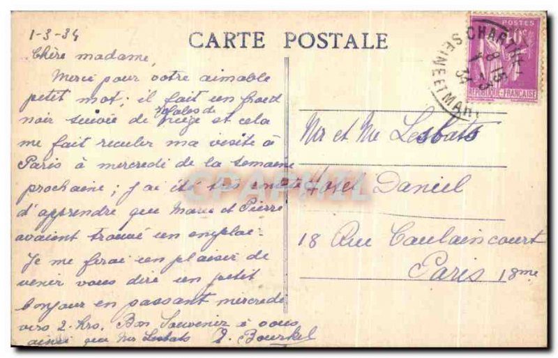 Old Postcard Chartrettes The Dams