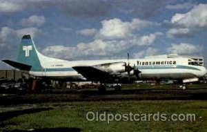 Transamerica Airlines Lockheed L-188CF Electra Airplane, Airport Unused 